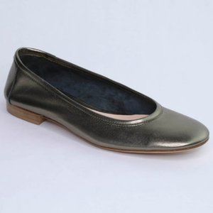 Andrea Carrano Bambola Ballet Flats Leather Bronze NWT